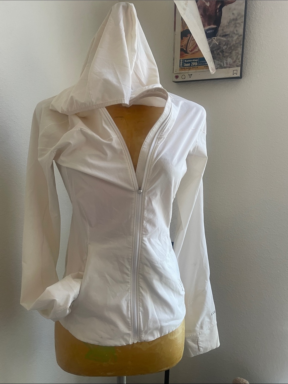Lululemon Women's White Hooded Zip-Up Utility Jacket